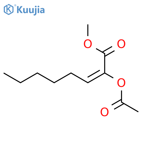 2-Octenoic acid, 2-(acetyloxy)-, methyl ester structure