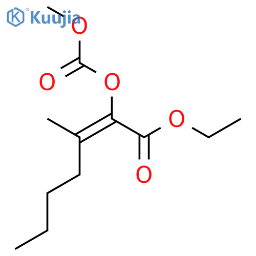 2-Heptenoic acid, 2-[(methoxycarbonyl)oxy]-3-methyl-, ethyl ester structure
