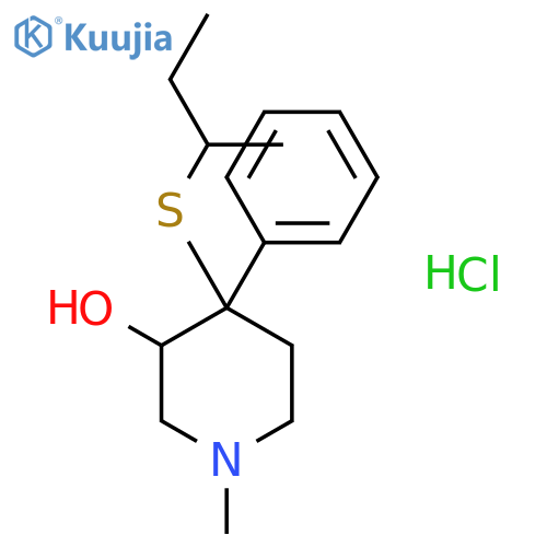 3-PIPERIDINOL, 1-METHYL-4-[(1-METHYLPROPYL)THIO]-4-PHENYL-, HYDROCHLORIDE structure