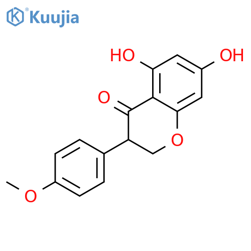 5,7-dihydroxy-3-(4-methoxyphenyl)-2,3-dihydro-4H-chromen-4-one structure