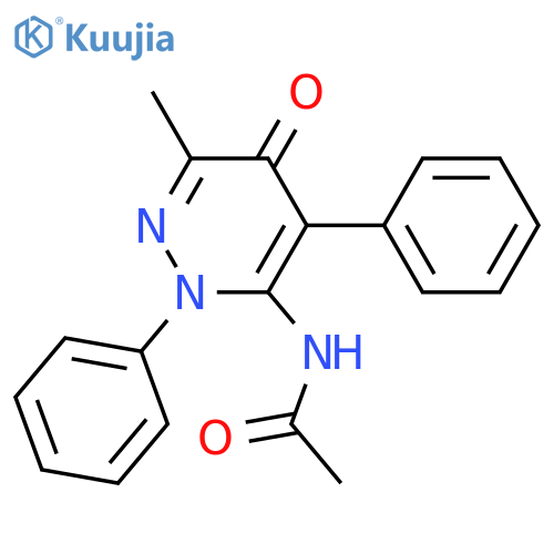 ACETAMIDE, N-(2,5-DIHYDRO-6-METHYL-5-OXO-2,4-DIPHENYL-3-PYRIDAZINYL)- structure