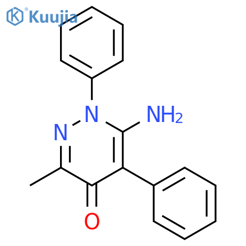 4(1H)-Pyridazinone, 6-amino-3-methyl-1,5-diphenyl- structure