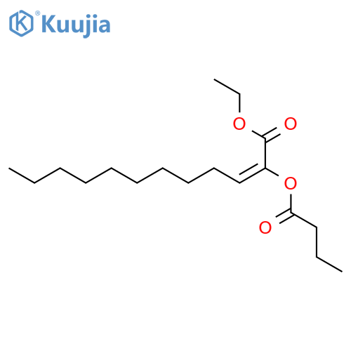 2-Dodecenoic acid, 2-(1-oxobutoxy)-, ethyl ester structure