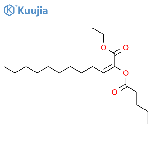 2-Dodecenoic acid, 2-[(1-oxopentyl)oxy]-, ethyl ester structure