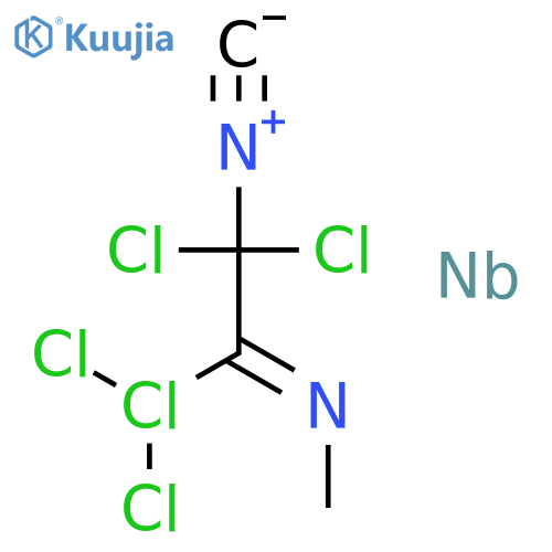 Niobium, tetrachloro[chloro(methylimino)methyl](isocyanomethane)- structure