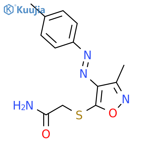 Acetamide, 2-[[3-methyl-4-[(4-methylphenyl)azo]-5-isoxazolyl]thio]- structure