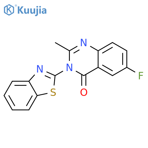 4(3H)-QUINAZOLINONE, 3-(2-BENZOTHIAZOLYL)-6-FLUORO-2-METHYL- structure