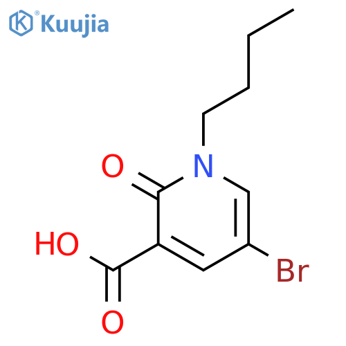 3-PYRIDINECARBOXYLIC ACID, 5-BROMO-1-BUTYL-1,2-DIHYDRO-2-OXO- structure
