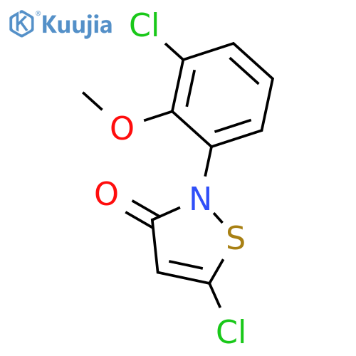 3(2H)-Isothiazolone, 5-chloro-2-(3-chloro-2-methoxyphenyl)- structure