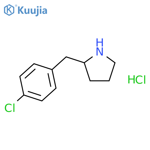 PYRROLIDINE, 2-[(4-CHLOROPHENYL)METHYL]-, HYDROCHLORIDE, (-)- structure