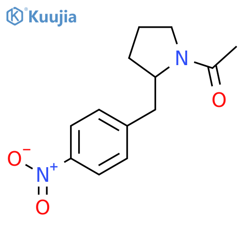 PYRROLIDINE, 1-ACETYL-2-[(4-NITROPHENYL)METHYL]- structure