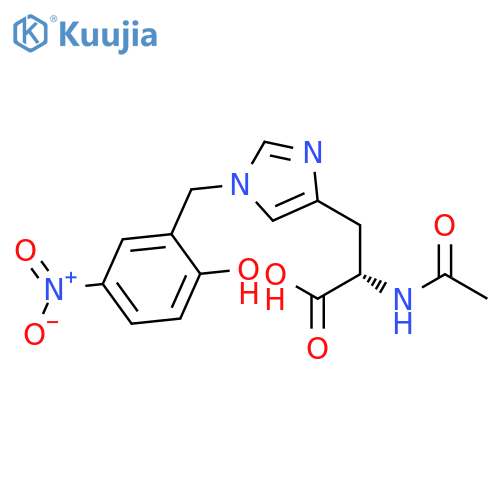 L-Histidine, N-acetyl-1-[(2-hydroxy-5-nitrophenyl)methyl]- structure