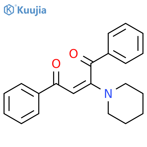 2-Butene-1,4-dione, 1,4-diphenyl-2-(1-piperidinyl)-, (E)- structure