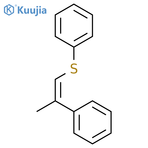 Benzene, [(1Z)-1-methyl-2-(phenylthio)ethenyl]- structure