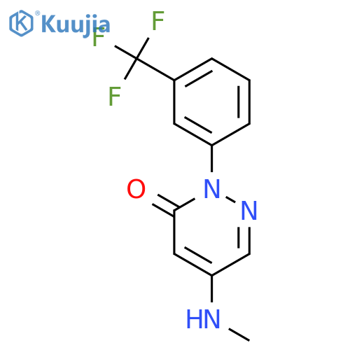 3(2H)-Pyridazinone, 5-(methylamino)-2-[3-(trifluoromethyl)phenyl]- structure