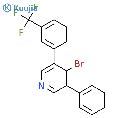 Pyridine, 4-bromo-3-phenyl-5-[3-(trifluoromethyl)phenyl]- structure