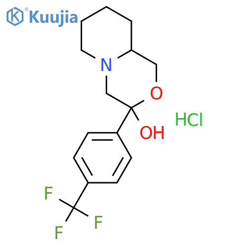 3-[4-(trifluoromethyl)phenyl]-4,6,7,8,9,9a-hexahydro-1h-pyrido[2,1-c][1,4]oxazin-3-ol;hydrochloride structure