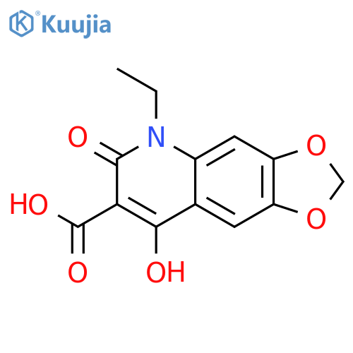 1,3-Dioxolo[4,5-g]quinoline-7-carboxylic acid,5-ethyl-5,8-dihydro-6-hydroxy-8-oxo- structure