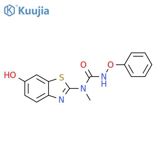 N-(6-Hydroxy-1,3-benzothiazol-2-yl)-N-methyl-N'-phenoxyurea structure