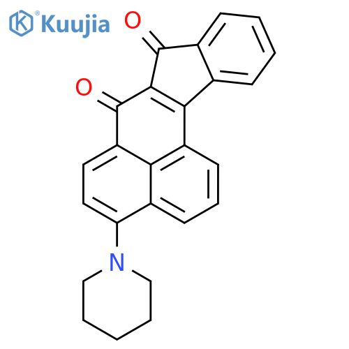 Indeno[1,2-a]phenalene-7,8-dione, 4-(1-piperidinyl)- structure