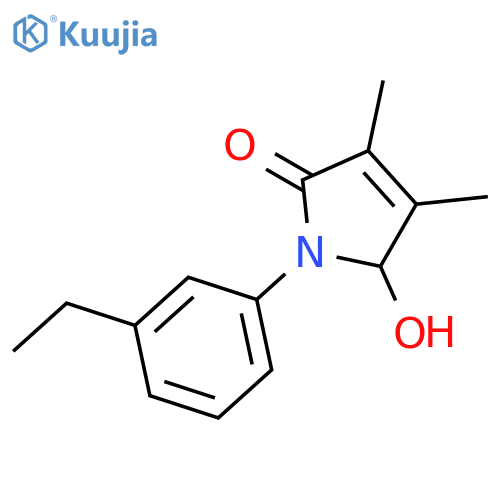 2H-Pyrrol-2-one, 1-(3-ethylphenyl)-1,5-dihydro-5-hydroxy-3,4-dimethyl- structure