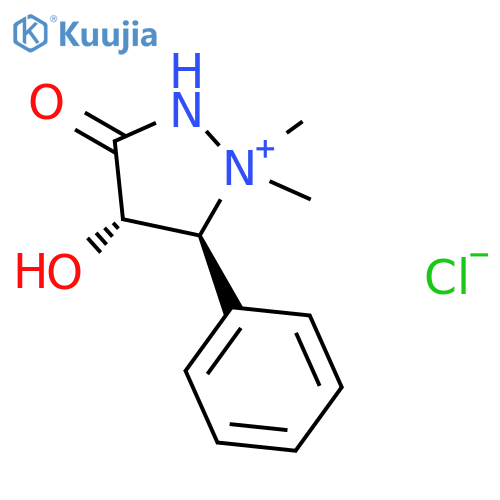 Pyrazolidinium, 4-hydroxy-1,1-dimethyl-3-oxo-5-phenyl-, chloride, trans- structure