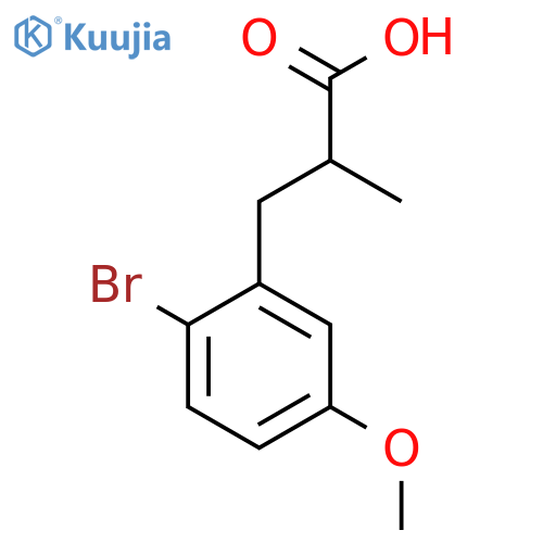 3-(2-Bromo-5-methoxyphenyl)-2-methylpropanoic acid structure
