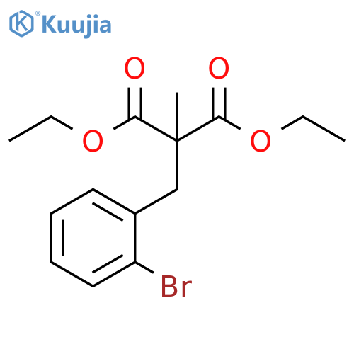 Propanedioic acid, [(2-bromophenyl)methyl]methyl-, diethyl ester structure