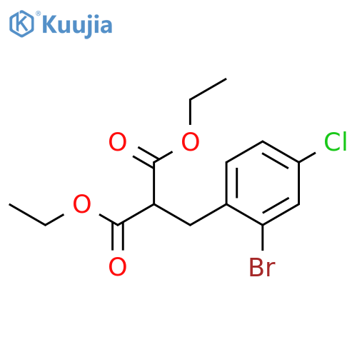 PROPANEDIOIC ACID, [(2-BROMO-4-CHLOROPHENYL)METHYL]-, DIETHYL ESTER structure