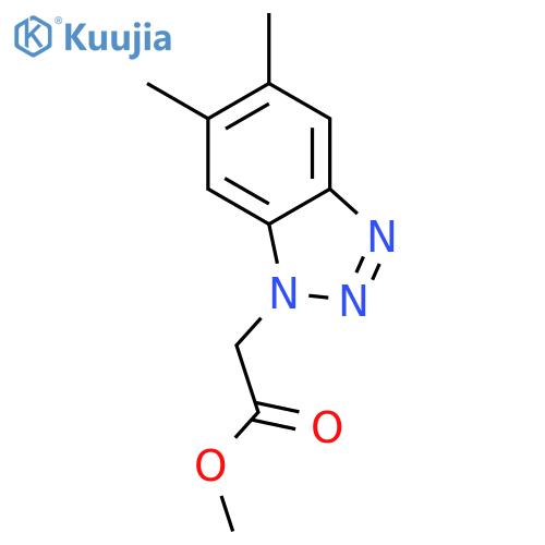 1H-Benzotriazole-1-acetic acid, 5,6-dimethyl-, methyl ester structure