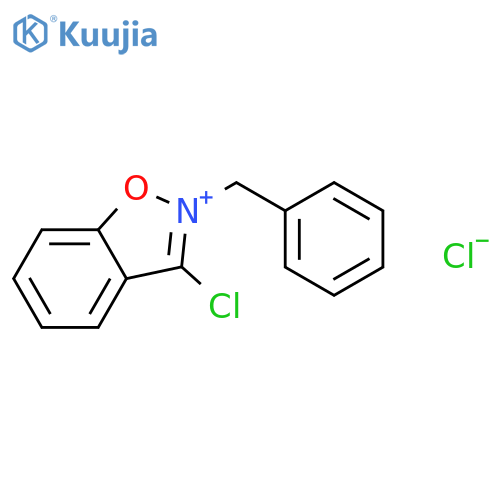1,2-Benzisoxazolium, 3-chloro-2-(phenylmethyl)-, chloride structure