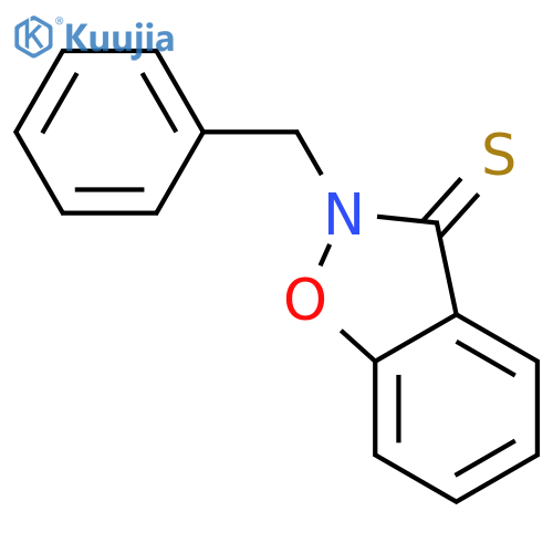 1,2-Benzisoxazole-3(2H)-thione, 2-(phenylmethyl)- structure