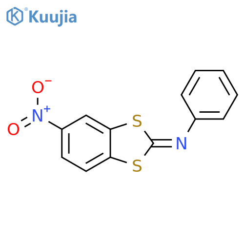 Benzenamine, N-(5-nitro-1,3-benzodithiol-2-ylidene)- structure