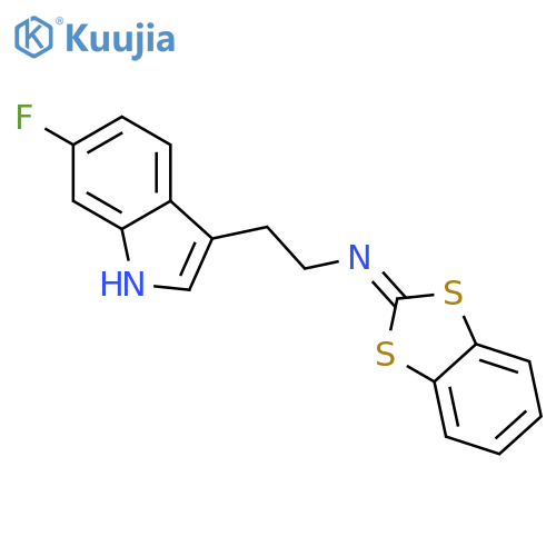 1H-INDOLE-3-ETHANAMINE, N-1,3-BENZODITHIOL-2-YLIDENE-6-FLUORO- structure