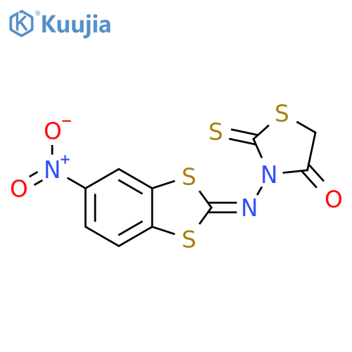 4-THIAZOLIDINONE, 3-[(5-NITRO-1,3-BENZODITHIOL-2-YLIDENE)AMINO]-2-THIOXO- structure