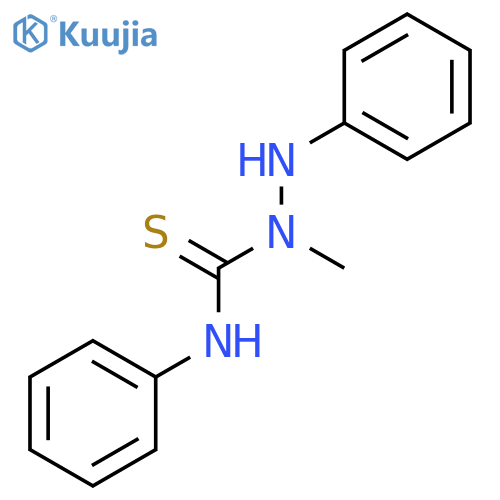 Hydrazinecarbothioamide, 1-methyl-N,2-diphenyl- structure
