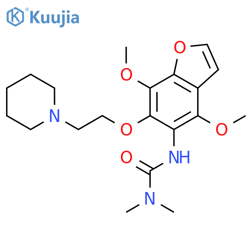 3-[4,7-dimethoxy-6-(2-piperidin-1-ylethoxy)-1-benzofuran-5-yl]-1,1-dimethylurea structure