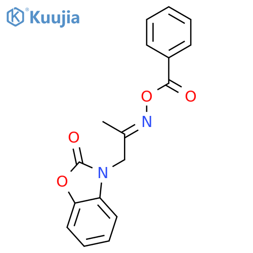 2(3H)-Benzoxazolone, 3-[2-[(benzoyloxy)imino]propyl]- structure