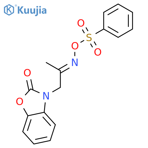 2(3H)-Benzoxazolone, 3-[2-[[(phenylsulfonyl)oxy]imino]propyl]- structure