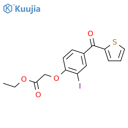 ACETIC ACID, [2-IODO-4-(2-THIENYLCARBONYL)PHENOXY]-, ETHYL ESTER structure