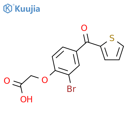 Acetic acid, [2-bromo-4-(2-thienylcarbonyl)phenoxy]- structure