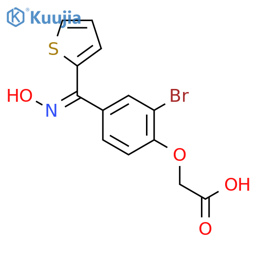 Acetic acid, [2-bromo-4-[(hydroxyimino)-2-thienylmethyl]phenoxy]- structure