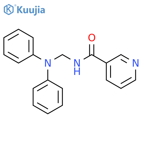 3-Pyridinecarboxamide, N-[(diphenylamino)methyl]- structure
