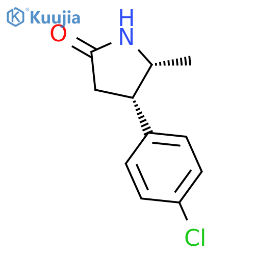 2-PYRROLIDINONE, 4-(4-CHLOROPHENYL)-5-METHYL-, CIS- structure