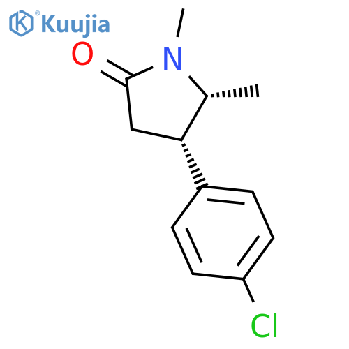 2-PYRROLIDINONE, 4-(4-CHLOROPHENYL)-1,5-DIMETHYL-, CIS- structure
