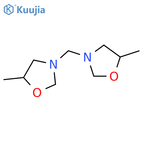 3,3'-methylenebis[5-methyloxazolidine] structure