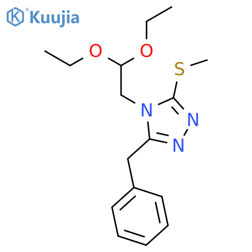 4H-1,2,4-TRIAZOLE, 4-(2,2-DIETHOXYETHYL)-3-(METHYLTHIO)-5-(PHENYLMETHYL)- structure