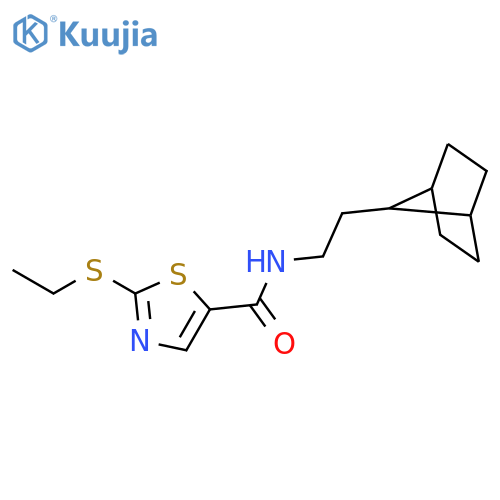 5-THIAZOLECARBOXAMIDE, N-(2-BICYCLO[2.2.1]HEPT-7-YLETHYL)-2-(ETHYLTHIO)- structure
