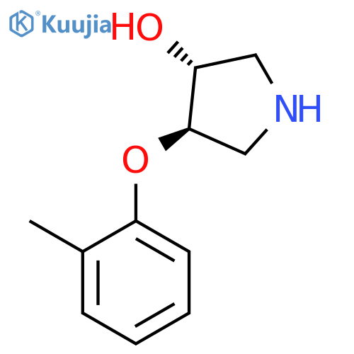 3-Pyrrolidinol, 4-(2-methylphenoxy)-, trans- structure
