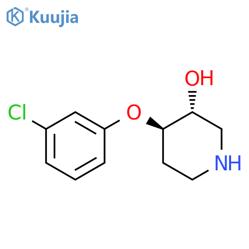 3-PIPERIDINOL, 4-(3-CHLOROPHENOXY)-, TRANS- structure